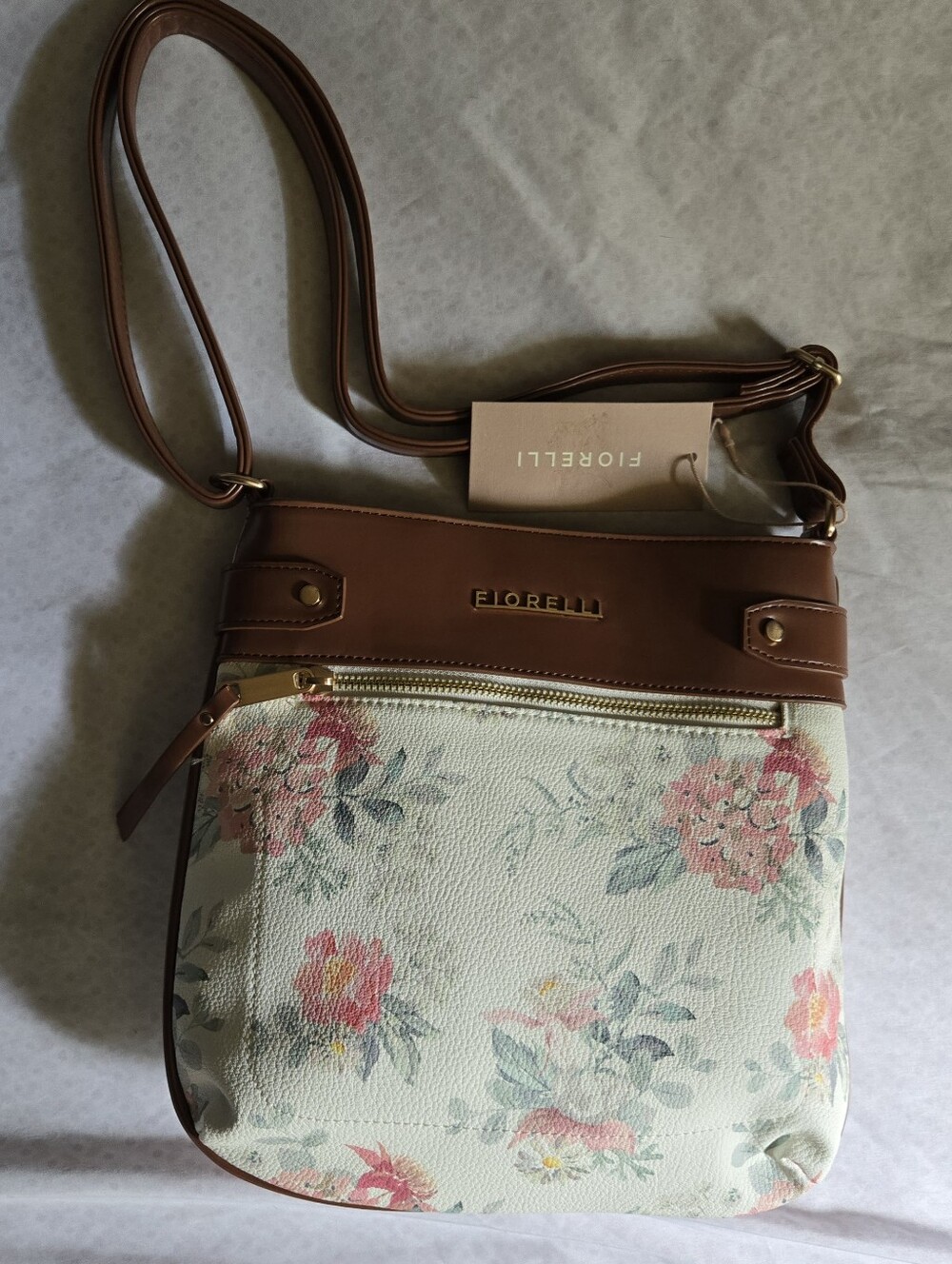 Fiorelli Women's Lila Crossbody Handbag in Brown & White